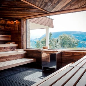 Панорамное глухое окно из дуба