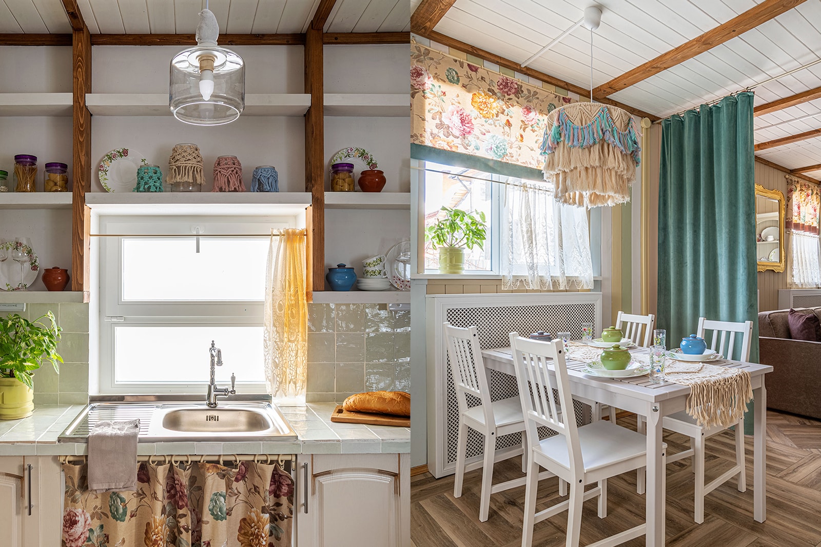 Установка евроокна из сосны с фрамужной створкой в стиле Прованс для программы «Фазенда» на телеканале «Мир».