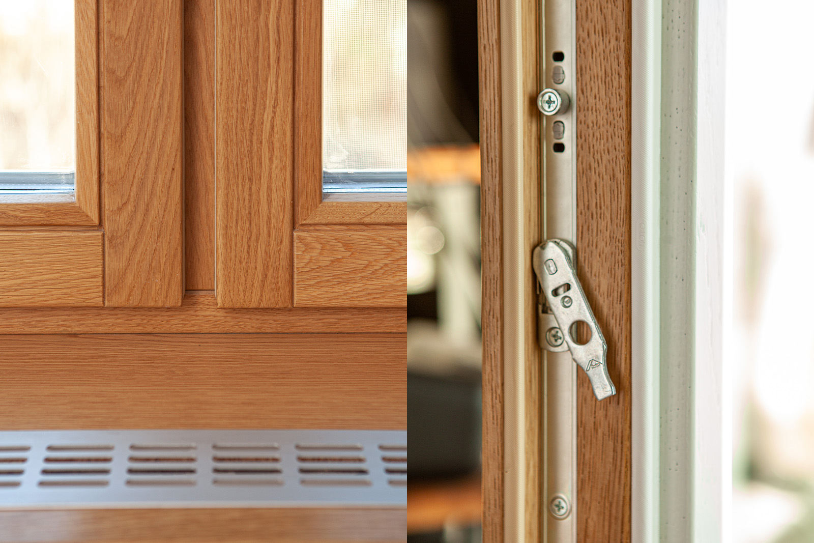 Установка окон и балконного блока из цельноламельного дуба