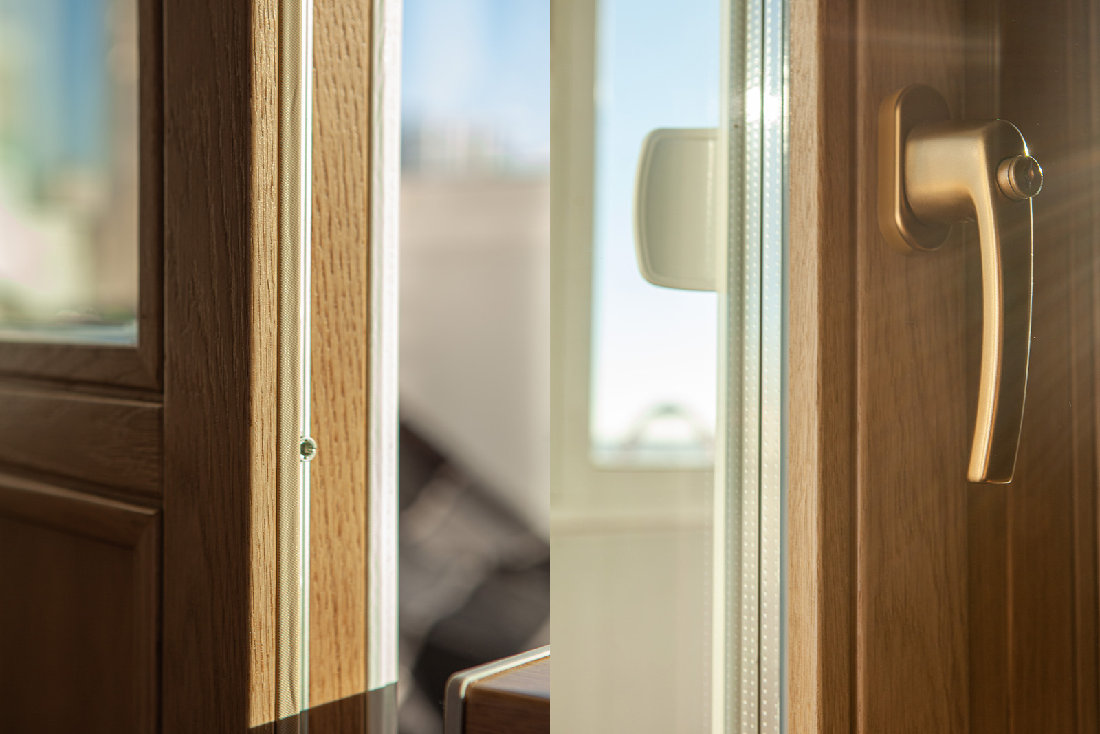 Установка окон и балконного блока из цельноламельного дуба