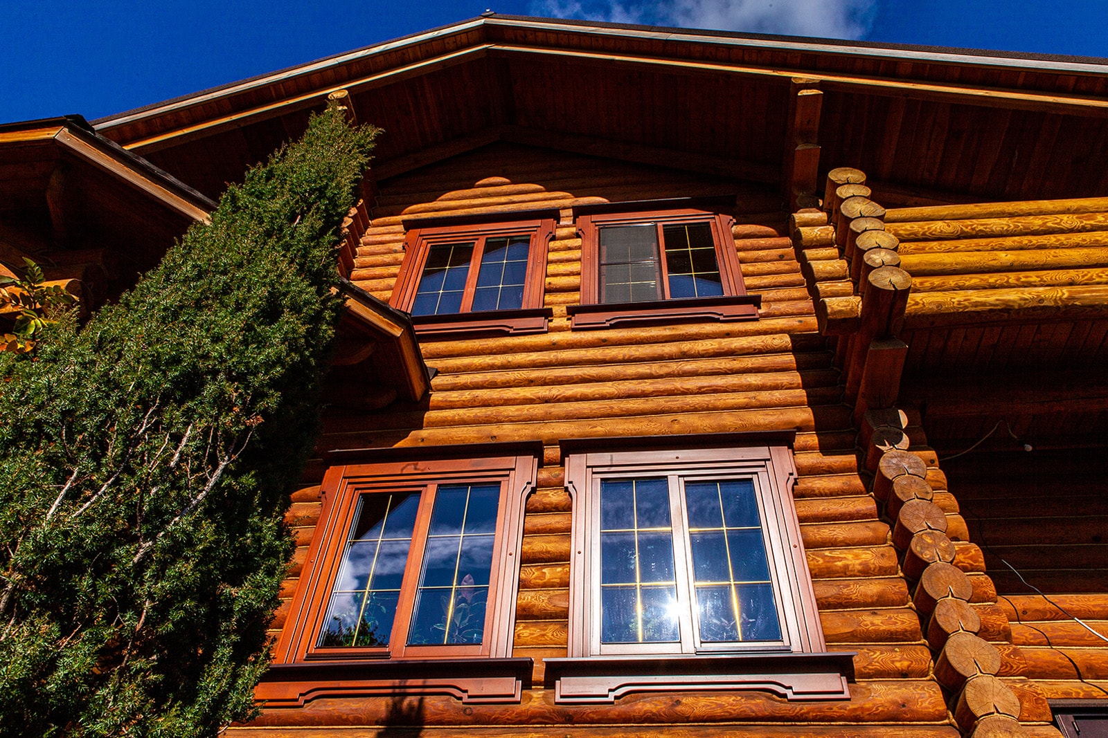 Изготовление деревянных окон и входных дверей по индивидуальному эскизу.